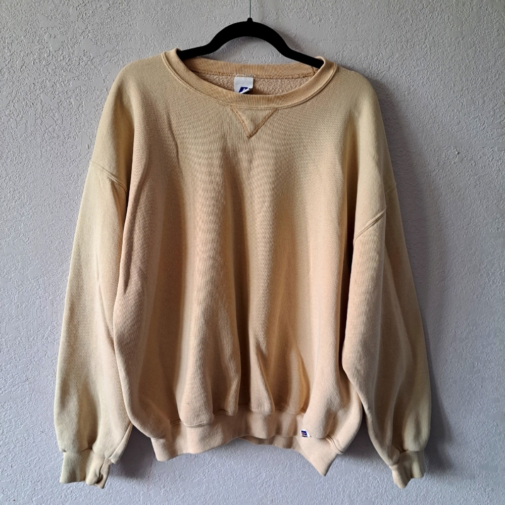Russell Athletic Beige Crewneck Sweatshirt